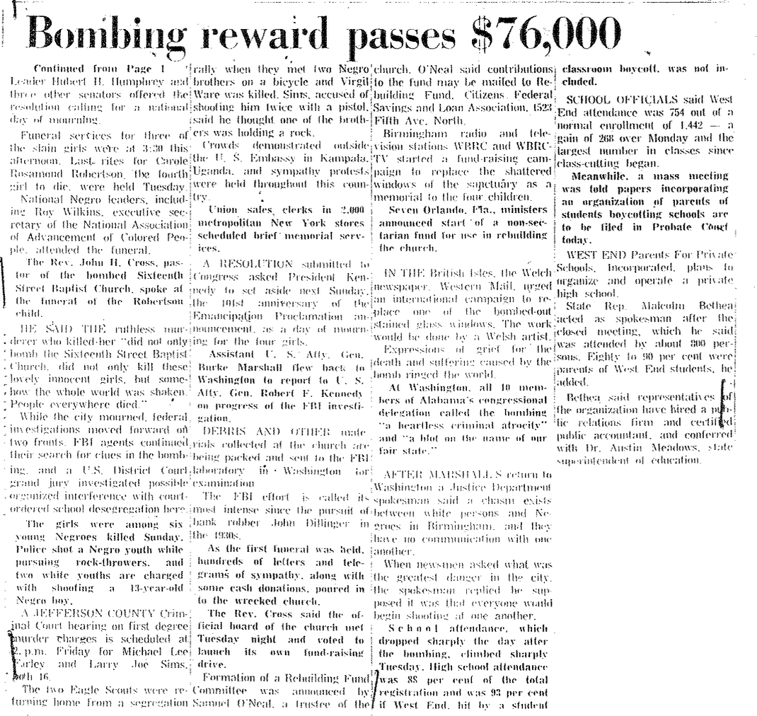 Bombing Reward Passes $76,000